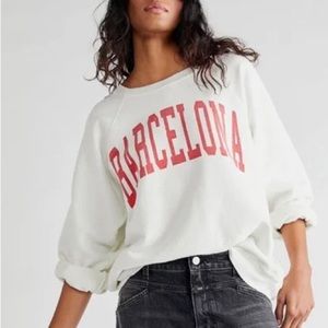 RARE Free People Barcelona classic crew